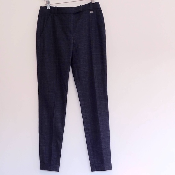 Luisa Spagnoli Blue Plaid Trouser NWOT - Picture 4 of 10